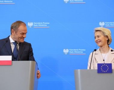 Donald Tusk i Ursula von der Leyen