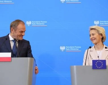 Donald Tusk i Ursula von der Leyen