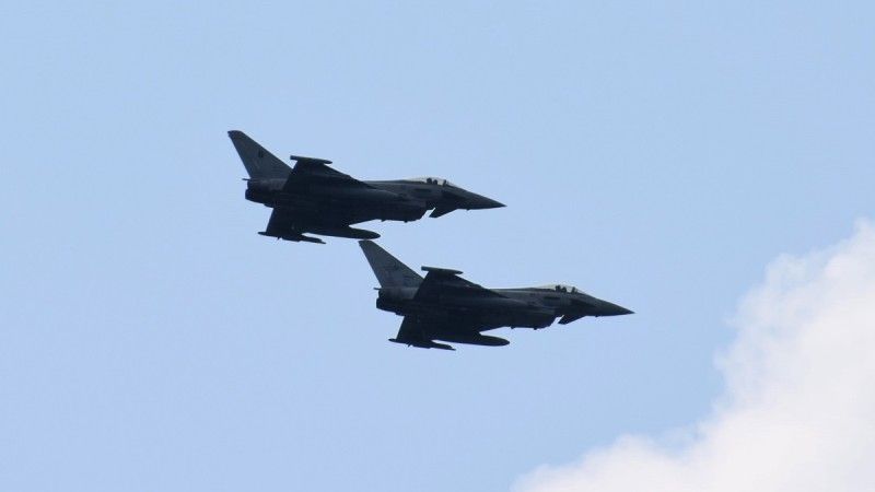 Dwa z czterech włoskich Eurofighterów bazujących do niedawna w 22 BLT.