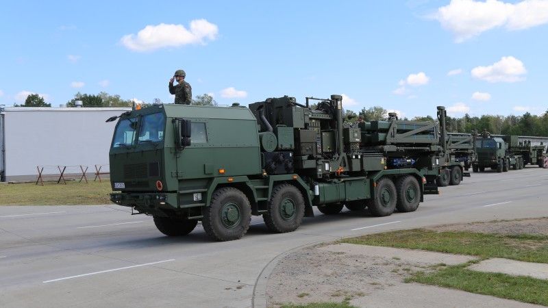 Przeciwlotniczy zestaw rakietowy Mała Narew w 1 Warszawskiej Brygadzie Pancernej w Wesołej.