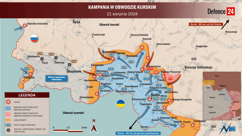 Kampania w obwodzie kurskim - 21 VIII 2024.