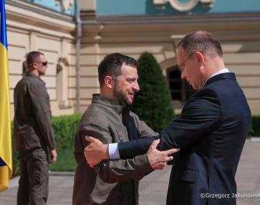 Prezydent RP Andrzej Duda oraz prezydent Ukrainy Wołodymyr Zełenski.