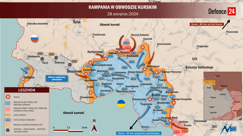 Kampania w obwodzie kurskim - 28 VIII 2024.