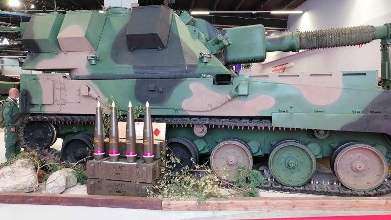 AHS Krab wraz z amunicją na MSPO 2024.