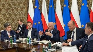 Paweł Kowal, przewodniczący Rada ds. Współpracy z Ukrainą, podczas spotkania z władzami banków i innych organizacji finansowych 9.09.2024