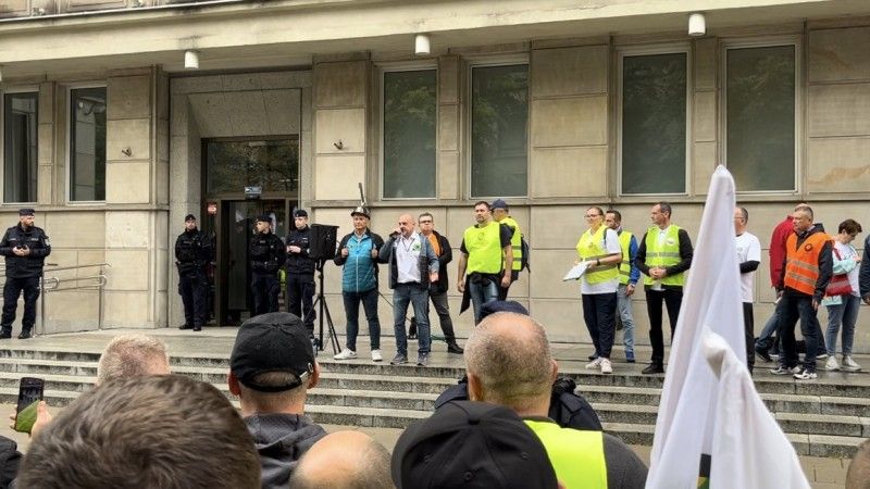 Protest związkowców w Warszawie (10.09.2024)