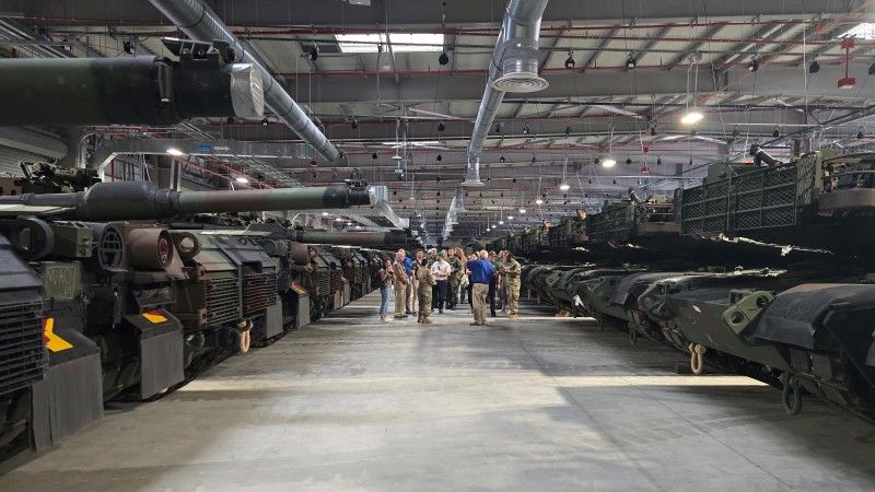 In the APS-2 warehouses in Powidz, over 80 M1A2SEPv3 tanks are stored for the U.S. Army's Armored Brigade.