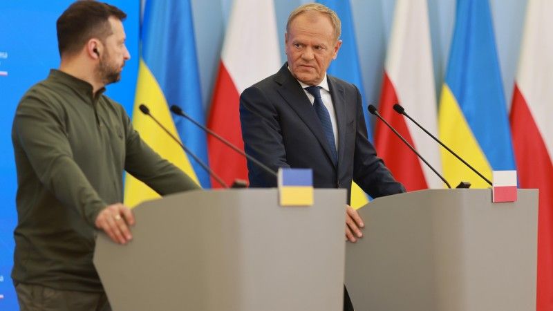 Wołodymyr Zełenski i Donald Tusk