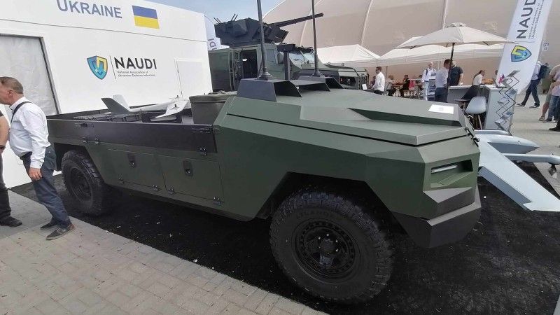 Protector UGV jako platforma dla bezzałogowców powietrznych na targach MSPO 2024.