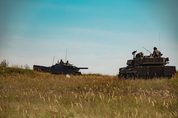 NATO Multinational Brigade Task Force Slovakia B1 Centauro Leopard 2A6