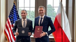 Wiceminister cyfryzacji Rafał Rosiński w czasie amerykańskiej delegacji