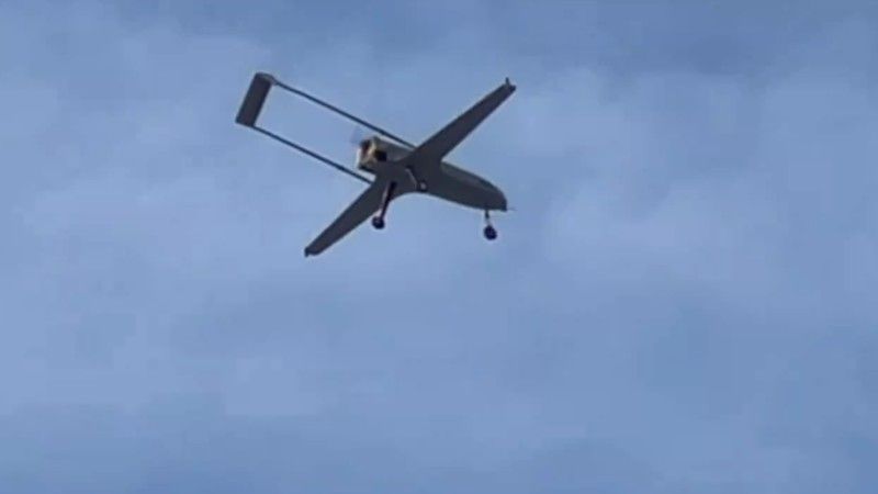 Dron dalekiego zasięgu AN-196 Liutyi w czasie przelotu nad Rosją