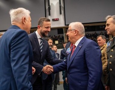 Wicepremier, szef MON Władysław Kosiniak-Kamysz na spotkaniu ministrów obrony państw NATO