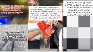 Na TikToku znajdują się również przerażające treści