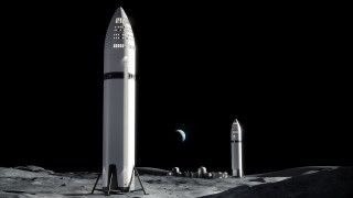 SpaceX, Starship, Starship HLS, Księżyc, lądowanie na Księżycu, baza na Księżycu, Elon Musk
