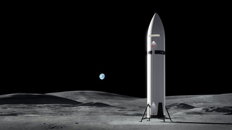 SpaceX, Elon Musk, Starship, Starship HLS, Księżyc, lądowanie na Księżycu