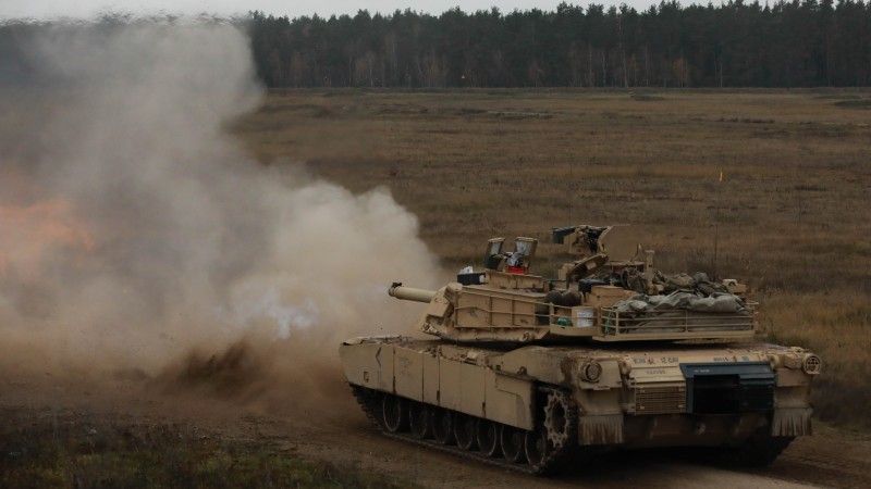 U.S. Army M1A2 System Enhanced Package V3 Abrams Main Battle Tank z Bravo “Bad Bet” Company, 1st Cavalry Division, poligon Bemowo Piskie 13.11.2024.