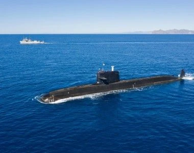 Okręt podwodny „Isaac Peral” projektu S-80 Plus na próbach morskich u wybrzeży Kartageny.