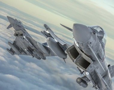Włoskie samoloty wielozadaniowe Eurofighter Typhoon patrolują przestrzeń powietrzną Litwy w ramach operacji Baltic Air Policing.