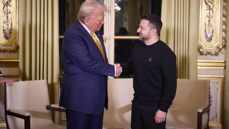 Donald Trump i Wołodymyr Zełenski.