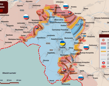 Rosyjska ofensywa w Donbasie. Mapa