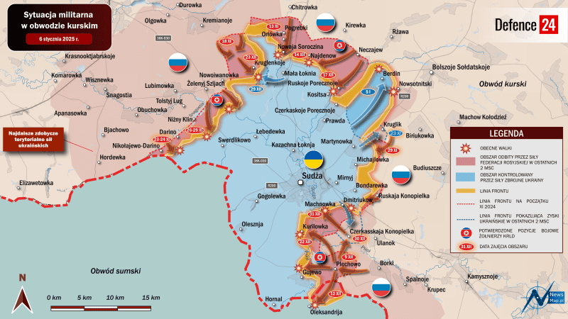 Rosyjska ofensywa w Donbasie. Mapa