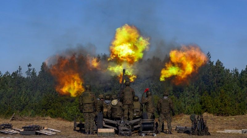 Armata przeciwlotnicza S-60MB podczas ćwiczeń Ostrobok 24 oraz Wargacz 24.
