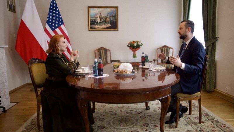 Minister Obrony Narodowej, była ambasador Stanów Zjednoczonych, Georgette Mosbacher, Władysław Kosiniak-Kamysz