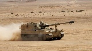 Armatohaubica samobieżna K9A1EGY na badaniach w Egipcie.