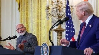 Prezydent USA Donald Trump i premier Indii Narendra Modi.
