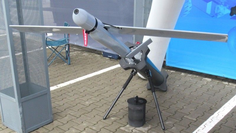 Moździerzowa wyrzutnia amunicji krążącej Warmate prezentowany przez WB Electronics już w czasie konferencji Defence24Day w 2021 roku