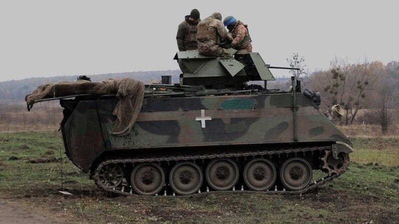 Transporter opancerzony M113 ukraińskiego 501.Samodzielnego Batalionu Piechoty Morskiej.