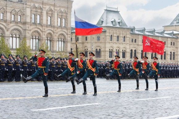 Parada wojskowa w Moskwie z okazji Dnia Zwycięstwa.