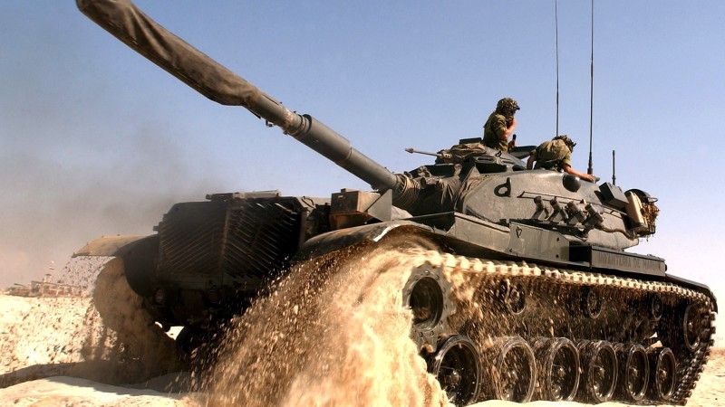 Czołg M60A3 TTS należący do Hiszpańskiej Piechoty Morskiej. podczas ćwiczeń w Egipcie.