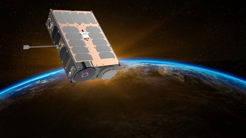 Wizualizacja satelity TROLL na orbicie okołoziemskiej