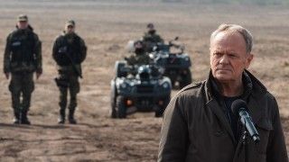 Premier Donald Tusk na konferencji prasowej na granicy polsko-białoruskiej