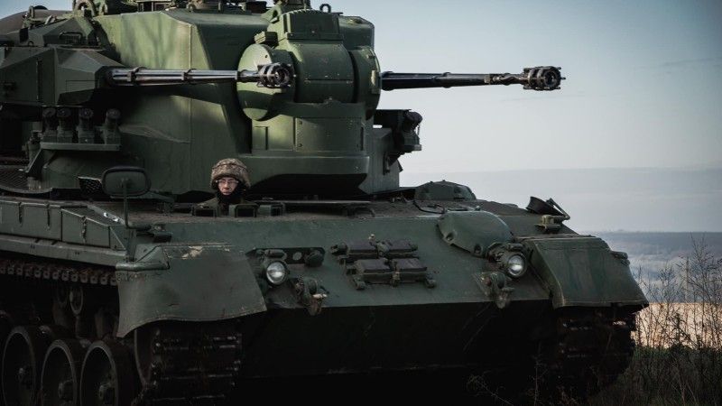 Ukraiński (eks-katarski) zestaw przeciwlotniczy Gepard.
