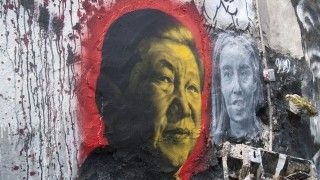 Mural przedstawiający prezydenta ChRL Xi Jinpinga.