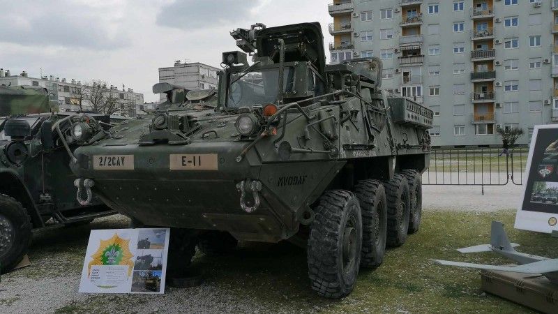 Amerykański kołowy transporter opancerzony M1126 Stryker należący do 2. Pułku Kawalerii.