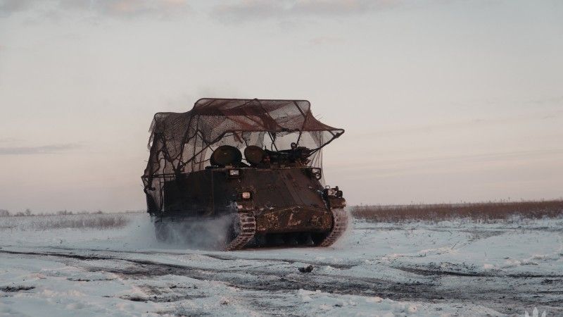 Ukraiński transporter opancerzony Pbv 302 należący do 35. Brygady Piechoty Morskiej.