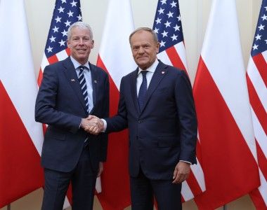 Premier Donald Tusk i Sekretarz ds. Energii USA Chris Wright