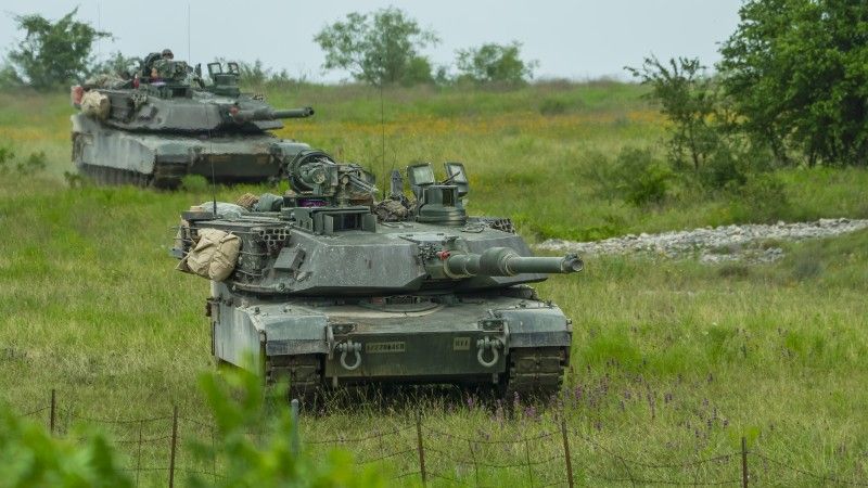 Czołgi M1A2SEPv3 z 278. Pułku Kawalerii Pancernej, Gwardii Narodowej stanu Tennessee.