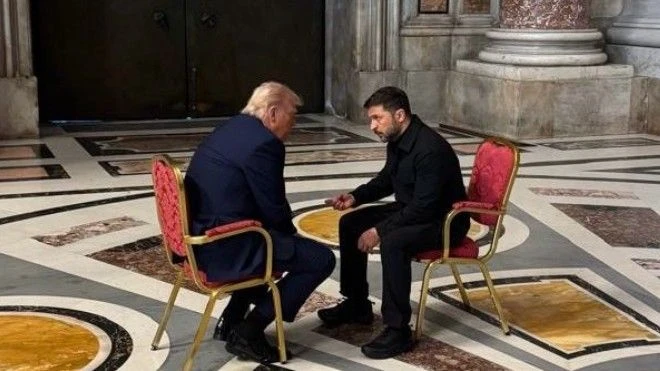 Spotkanie Wołodymyra Zełenskiego z Donaldem Trumpem tuż przed pogrzebem śp Papieża Franciszka