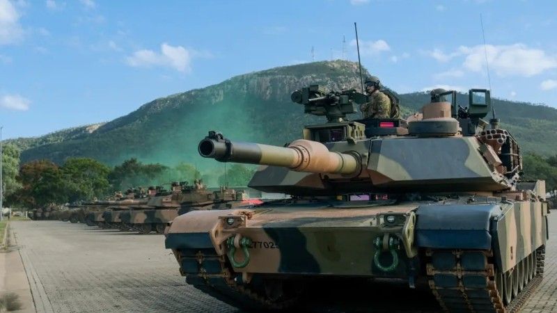 Czołgi M1A2SEPv3 wojsk lądowych Australii.