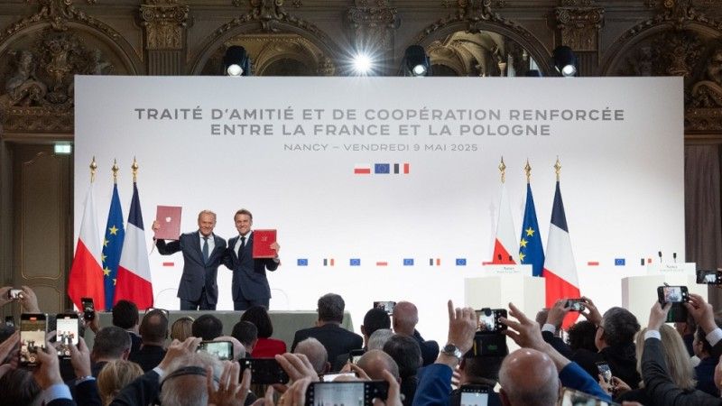 Francja i Polska podpisały traktat o strategicznej współpracy. 9 maja 2025 r.