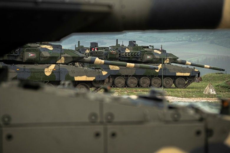 Węgierskie czołgi podstawowe Leopard 2A7HU.