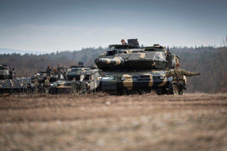 Węgierskie czołgi Leopard 2A7HU.