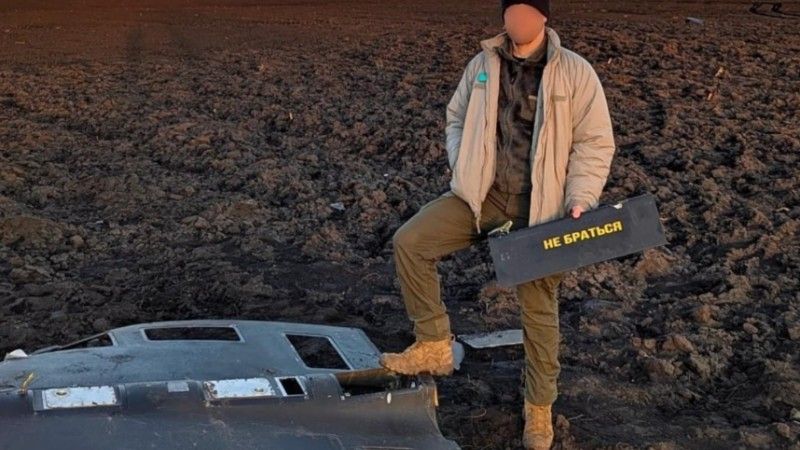 Strącony dron kamikaze „Gierań-2” (Szachid-136)