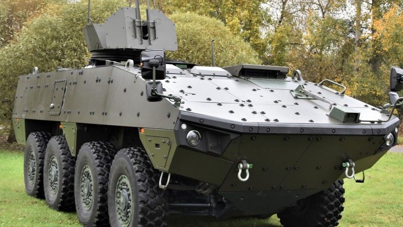 Kołowy Transporter Opancerzony Patria AMV XP dla Japońskich Lądowych Sił Samoobrony.