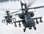 Amerykańskie śmigłowce szturmowe AH-64 Apache w drodze na warszawską defiladę na okoliczność Święta Wojska Polskiego.